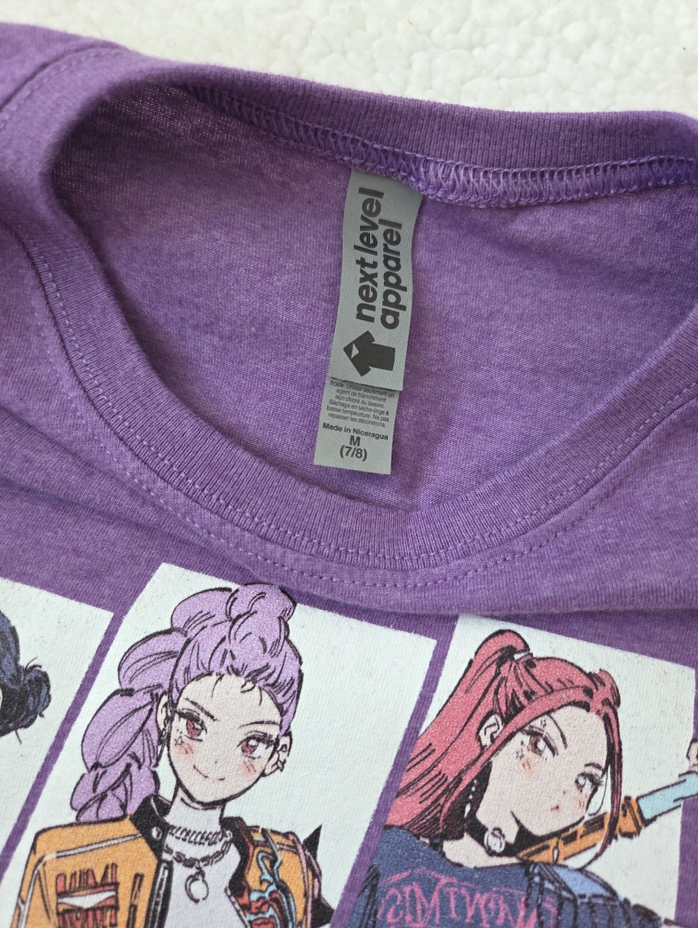 NWOT Huntrix K Pop Demon Hunters Girls M 7/8 Short Sleeve Tee - Picture 3 of 6